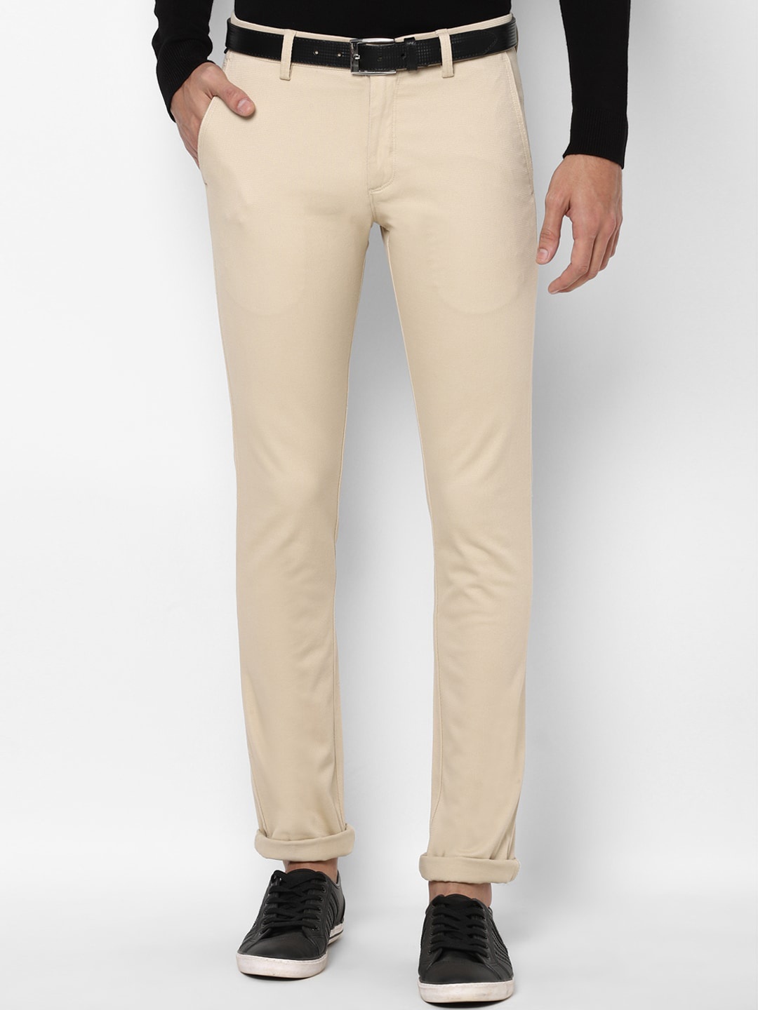 

Allen Solly Men Beige Slim Fit Chinos Trousers