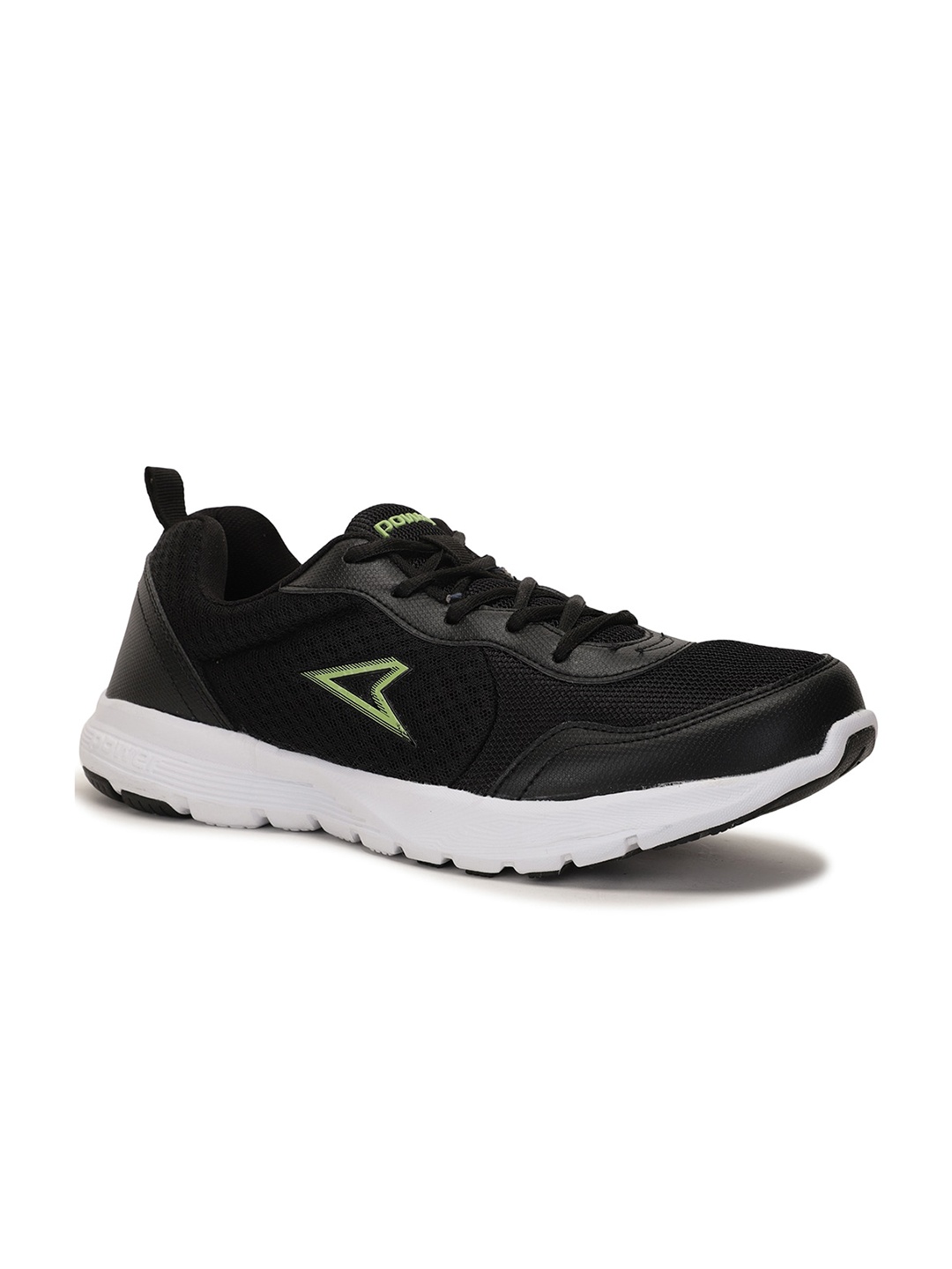 

Power Men Black Textile Running Non-Marking Shoes