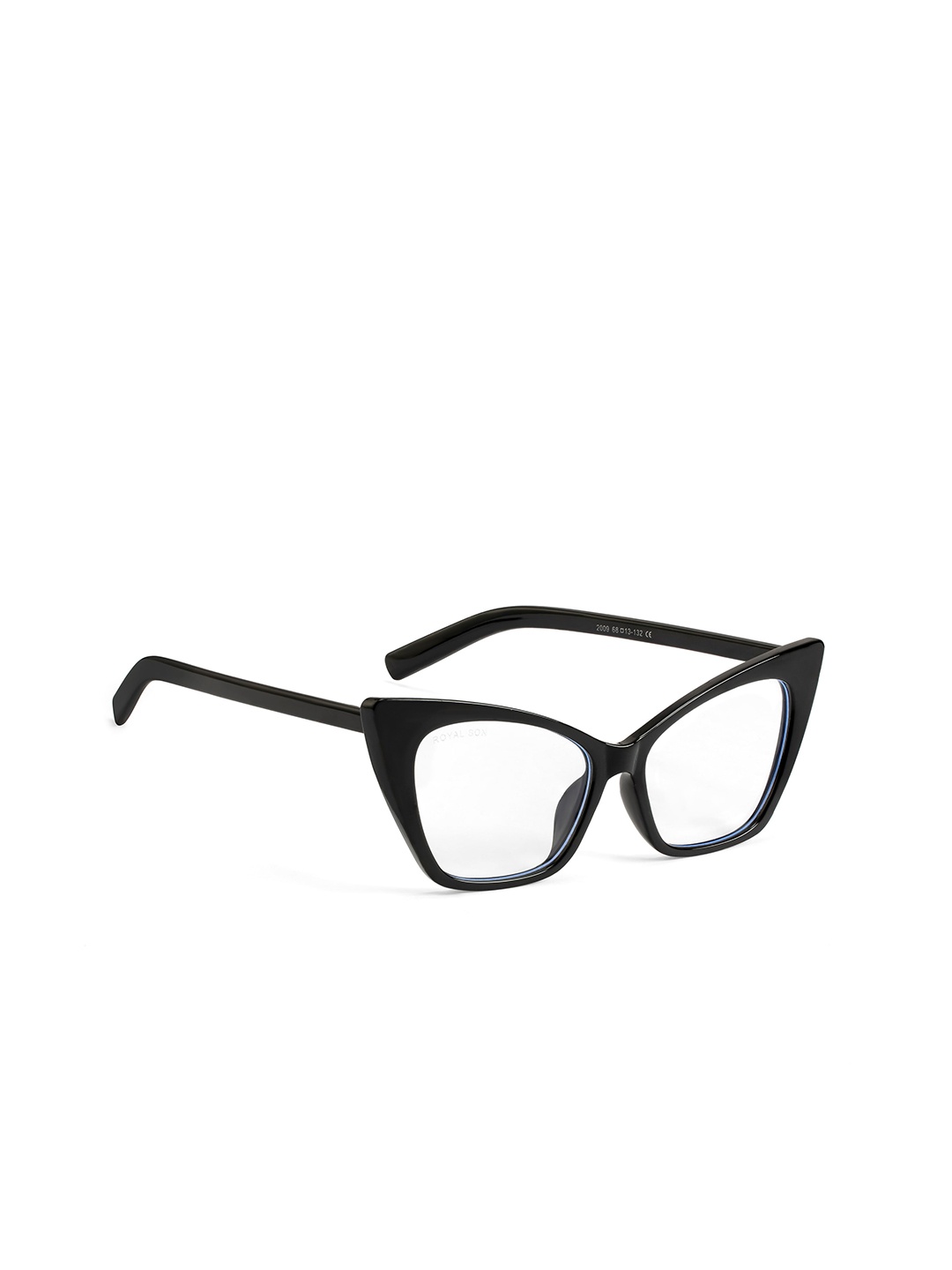 

ROYAL SON Women Clear Lens & Black Cateye Sunglasses with UV Protected Lens CHIWM00124
