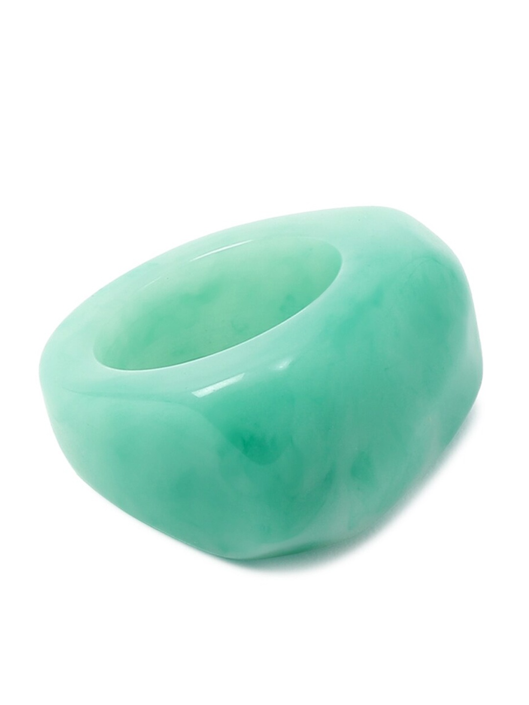 

FOREVER 21 Green Solid Resin Finger Ring