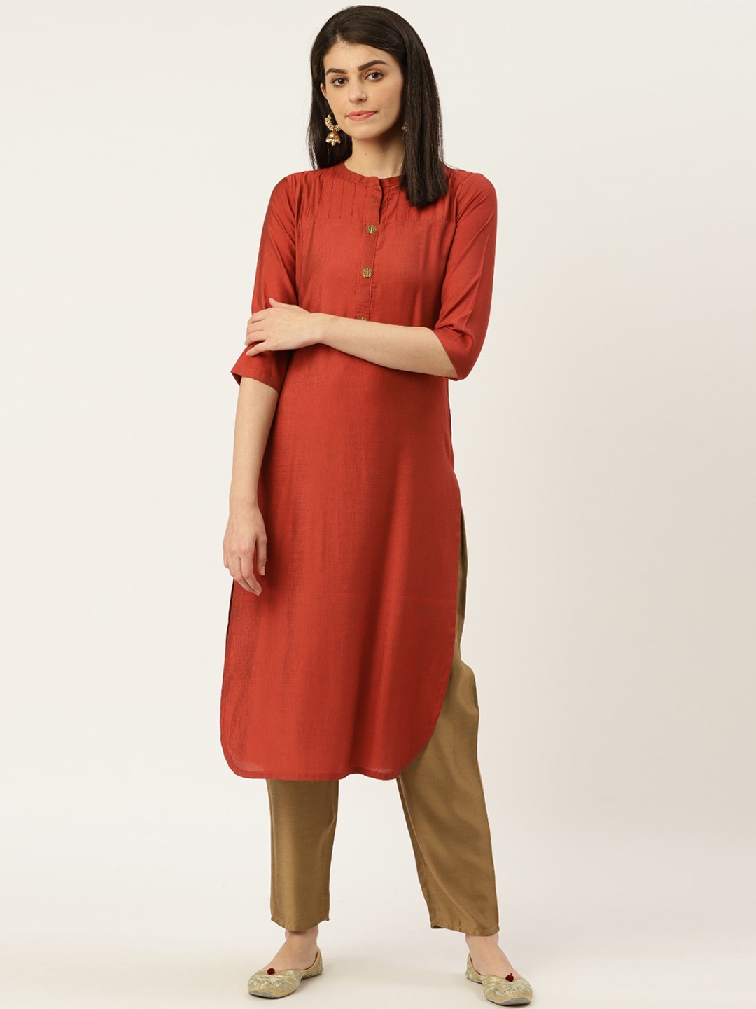 

Sangria Women Red Pathani Kurta