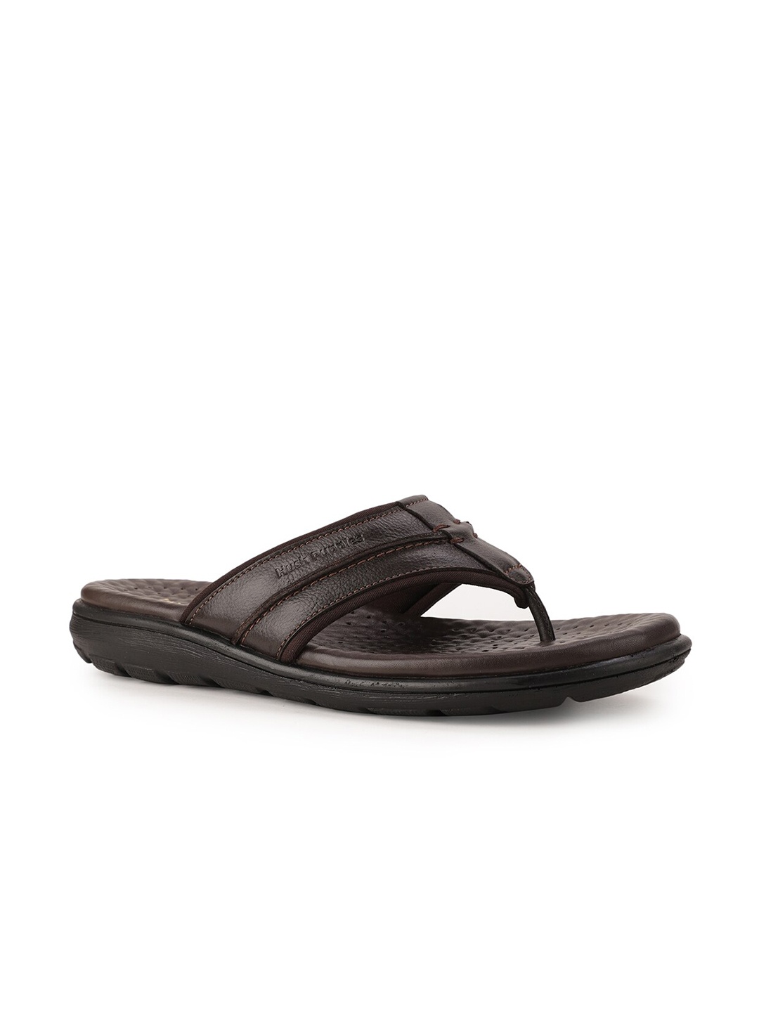 

Hush Puppies Men Brown Leather Comfort Sandals