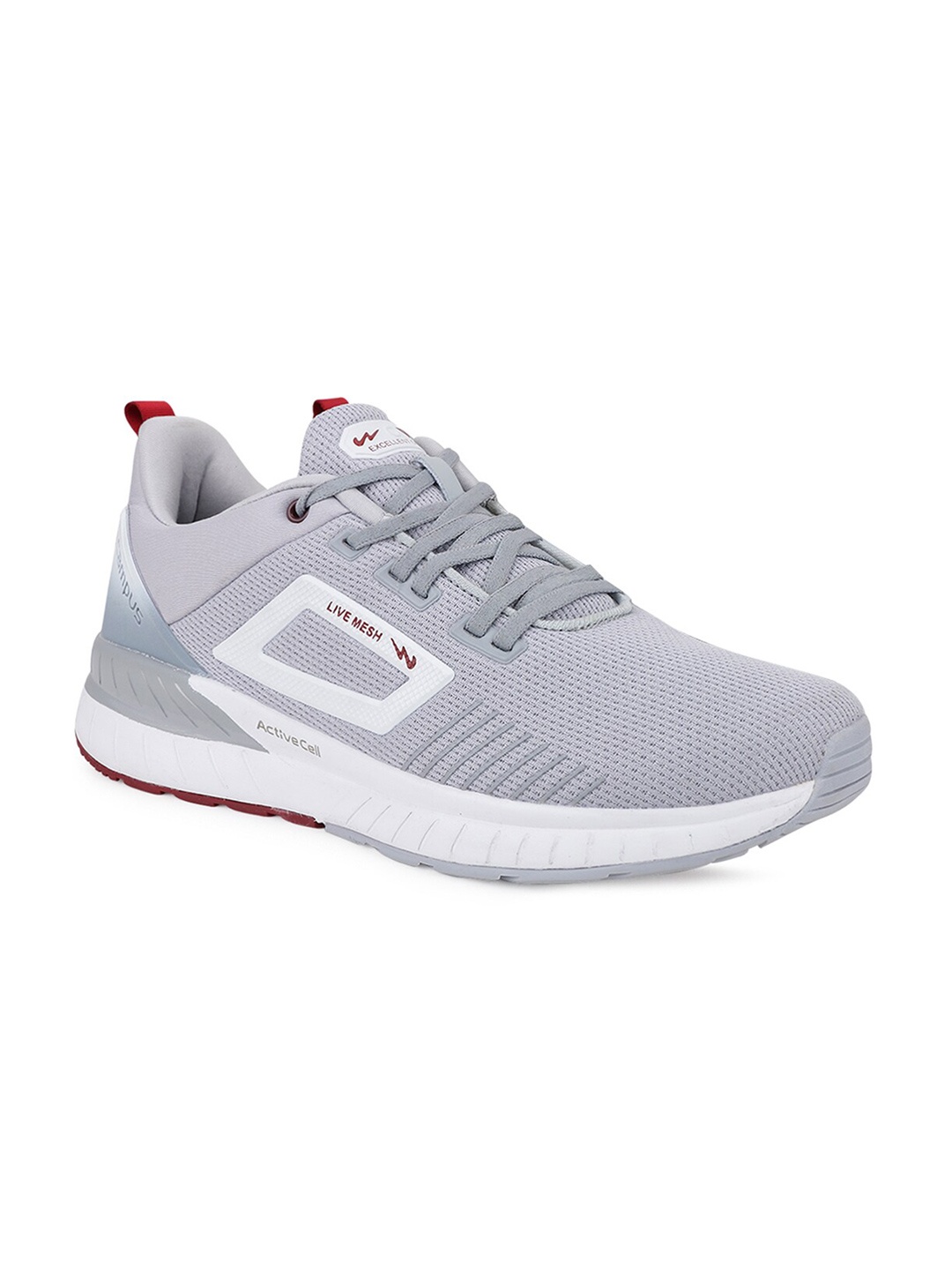 

Campus Men Grey Mesh Running Shoes