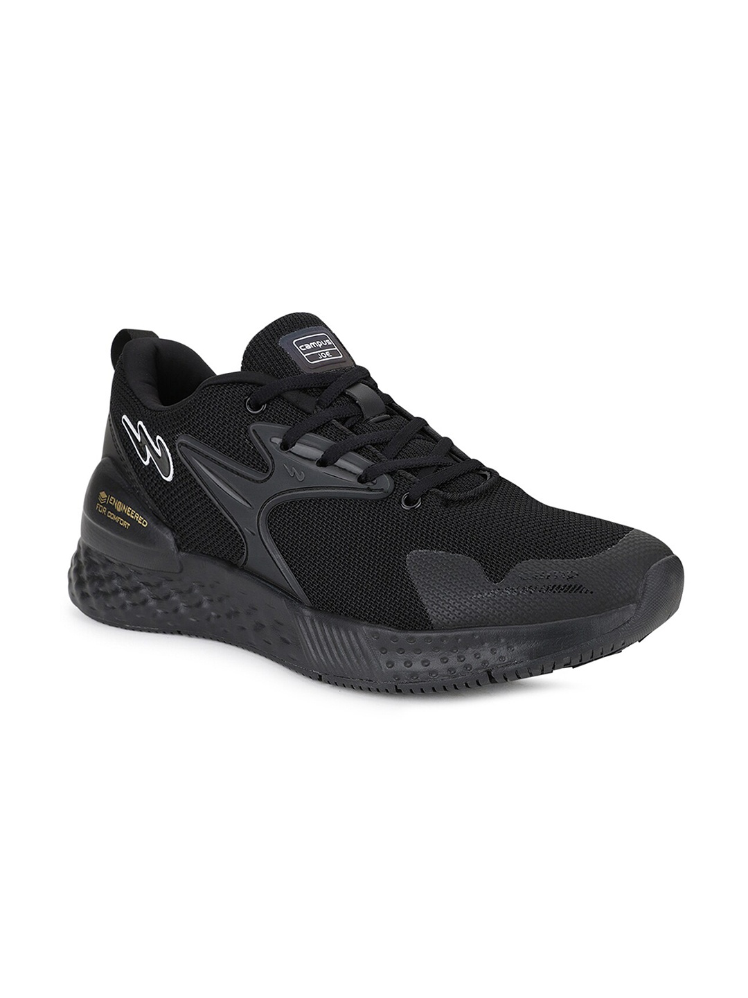 

Campus Men Black Mesh Running Shoes