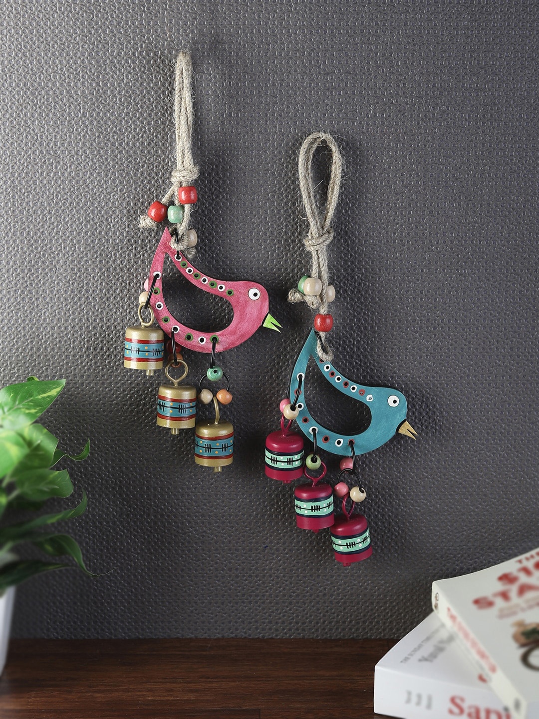 

VarEesha Set Of 2 Multicoloured Decorative Bells Wind Chime, Multi