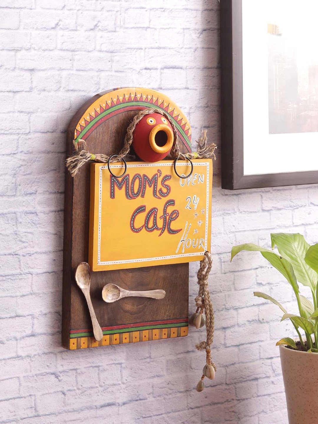 

VarEesha Yellow Hand Crafted Kitchen Wall Hanging