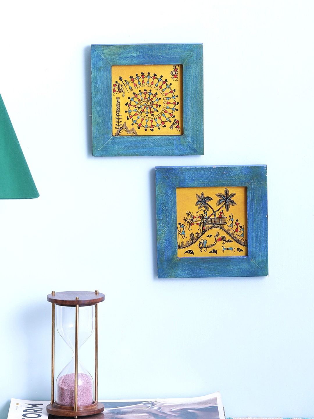 VarEesha Yellow Small Warli Wall Hanging Set