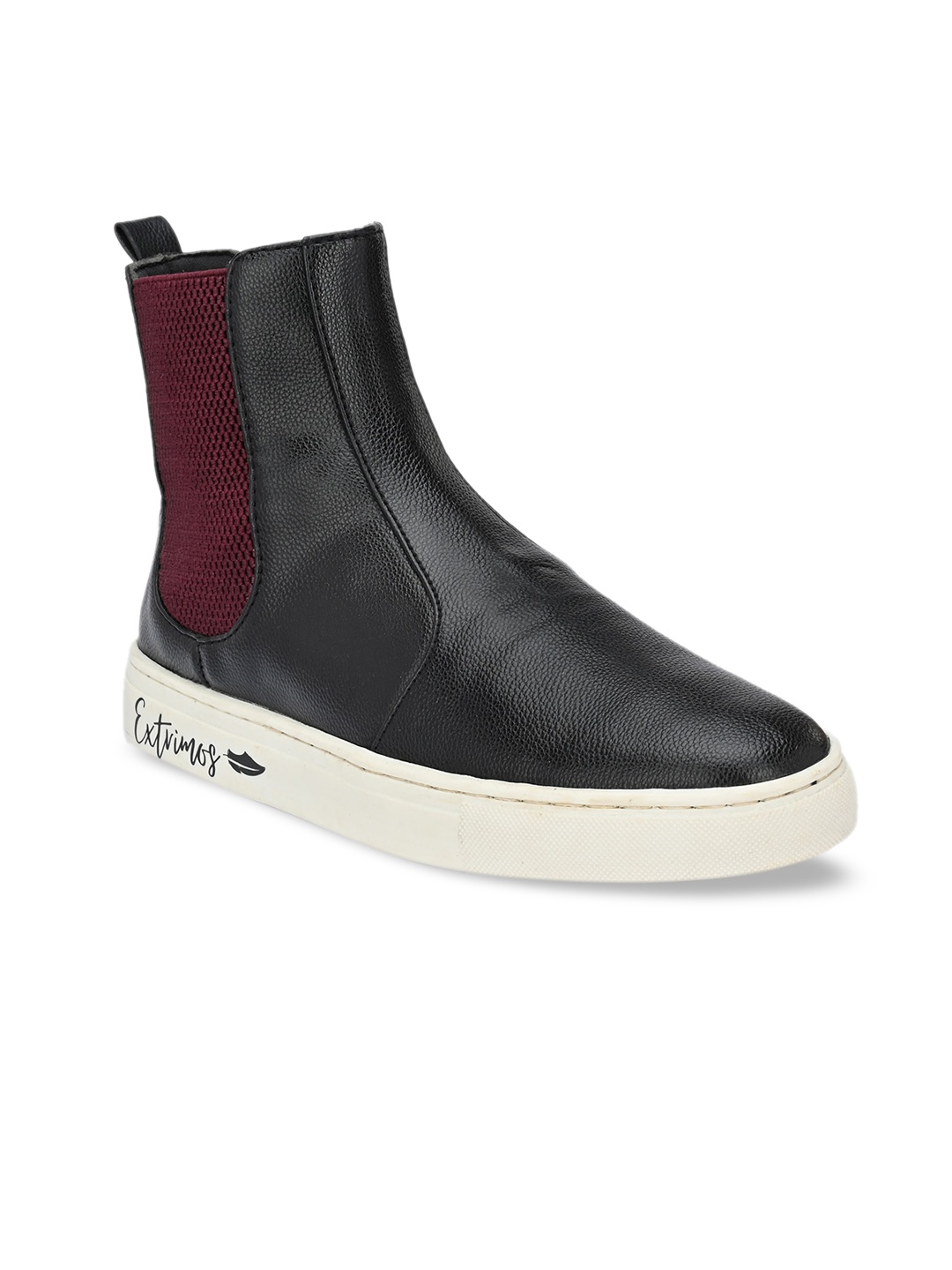 

EXTRIMOS Men Black Chelsea Boots