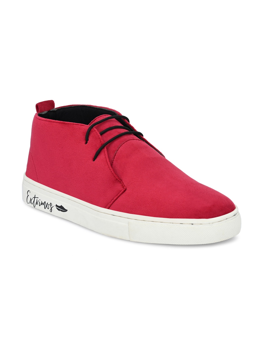 

EXTRIMOS Men Red Suede Sneakers