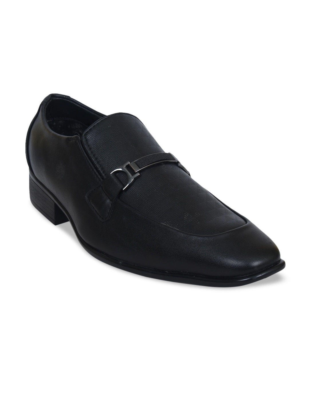 

Ajanta Men Black Solid Formal Slip-Ons