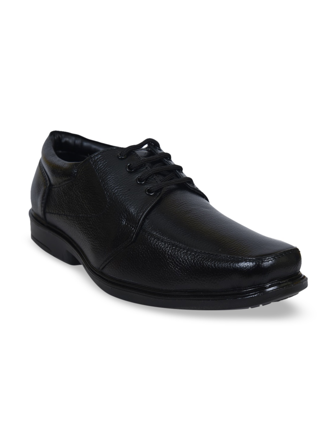

Ajanta Men Black Solid Formal Derbys