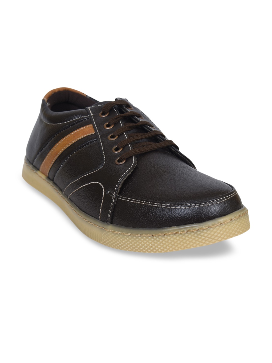 

Ajanta Men Brown Solid Formal Derbys