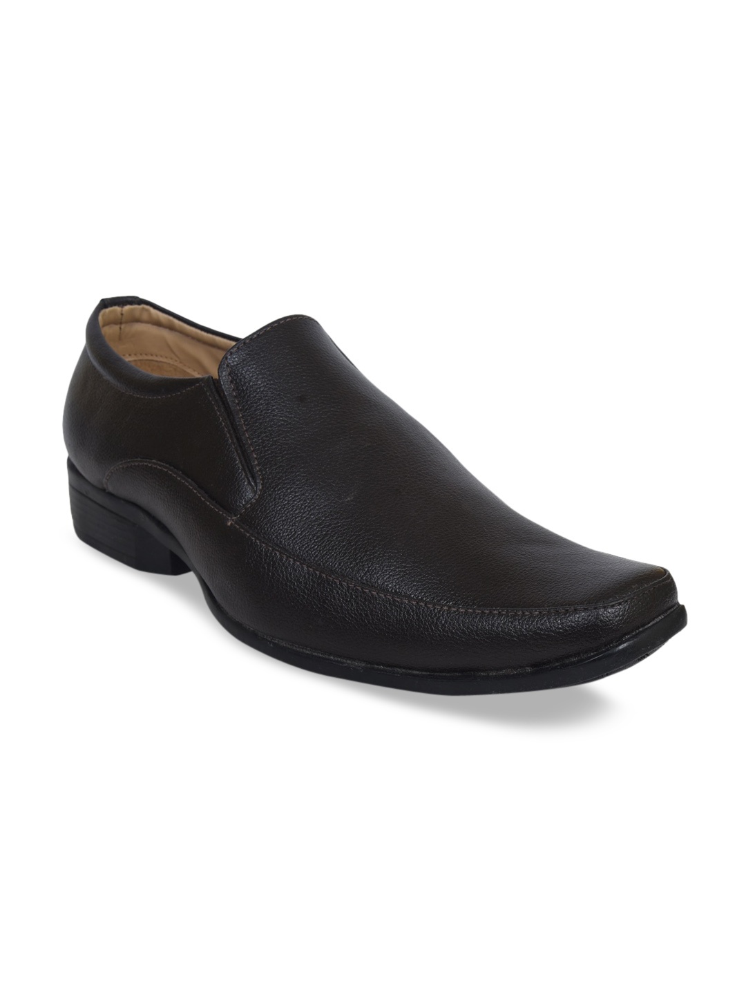 

Ajanta Men Black Solid Formal Slip-Ons