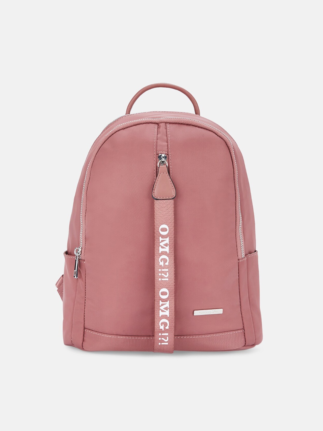 

Forever Glam by Pantaloons Women Pink & White Solid Backpack