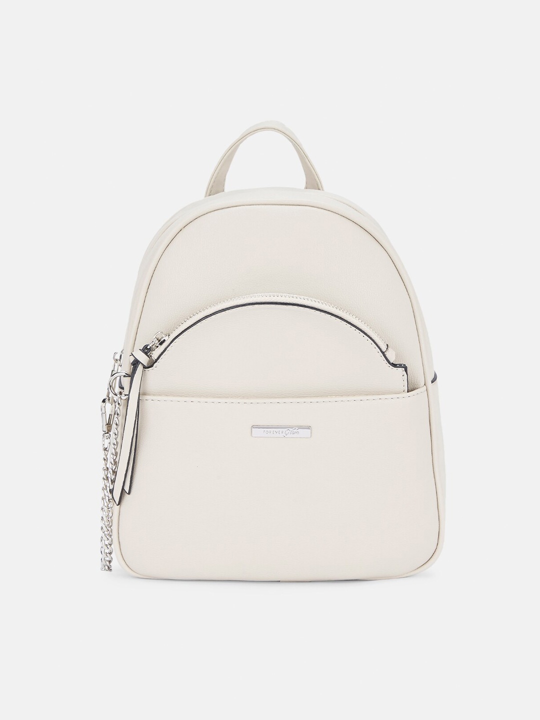 

Forever Glam by Pantaloons Women Cream-Coloured Backpack