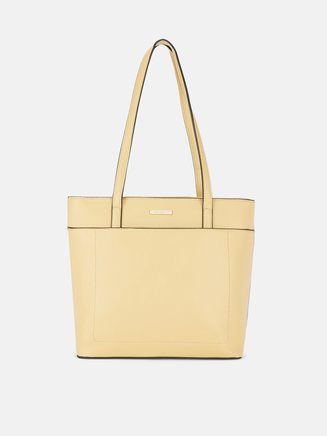 

Forever Glam by Pantaloons Yellow PU Structured Shoulder Bag