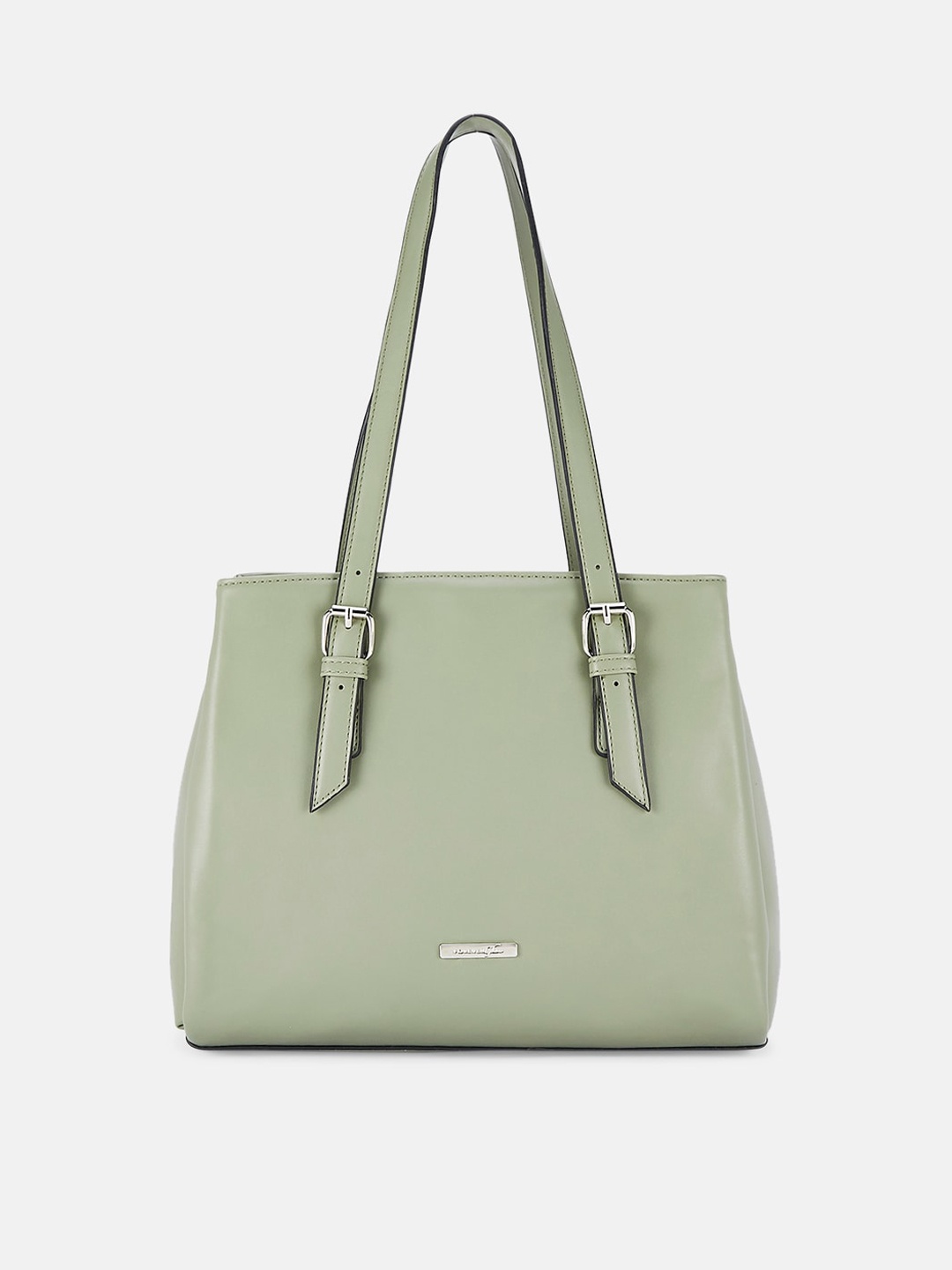 

Forever Glam by Pantaloons Green PU Structured Shoulder Bag