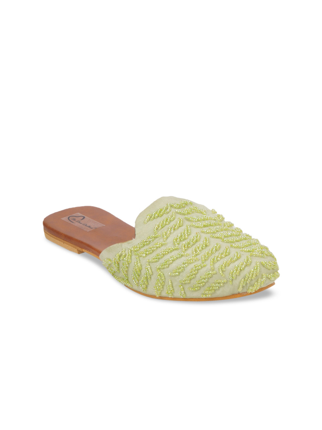

The Desi Dulhan Women Green Mules Flats