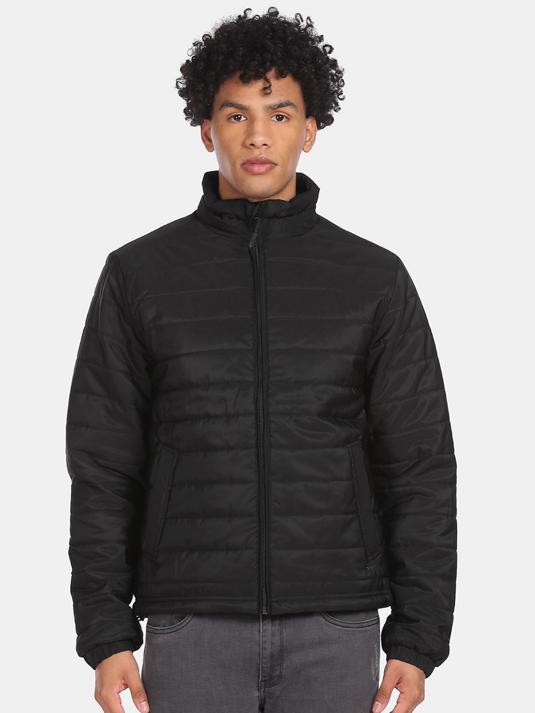 

Aeropostale Men Black Padded Jacket