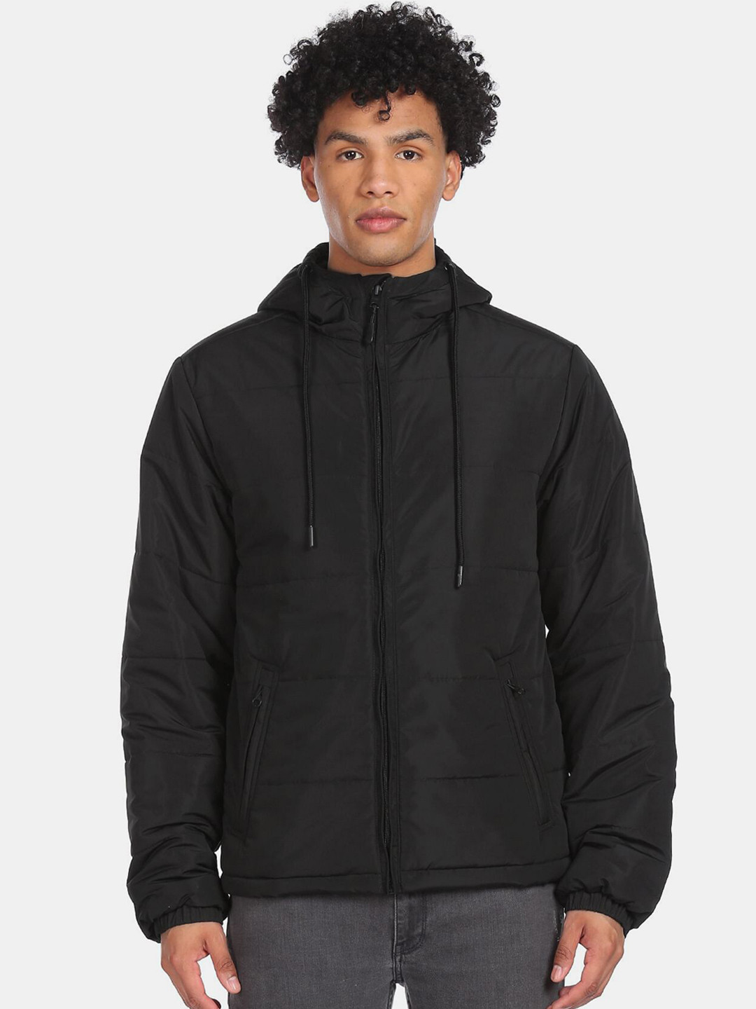 

Aeropostale Men Black Padded Jacket