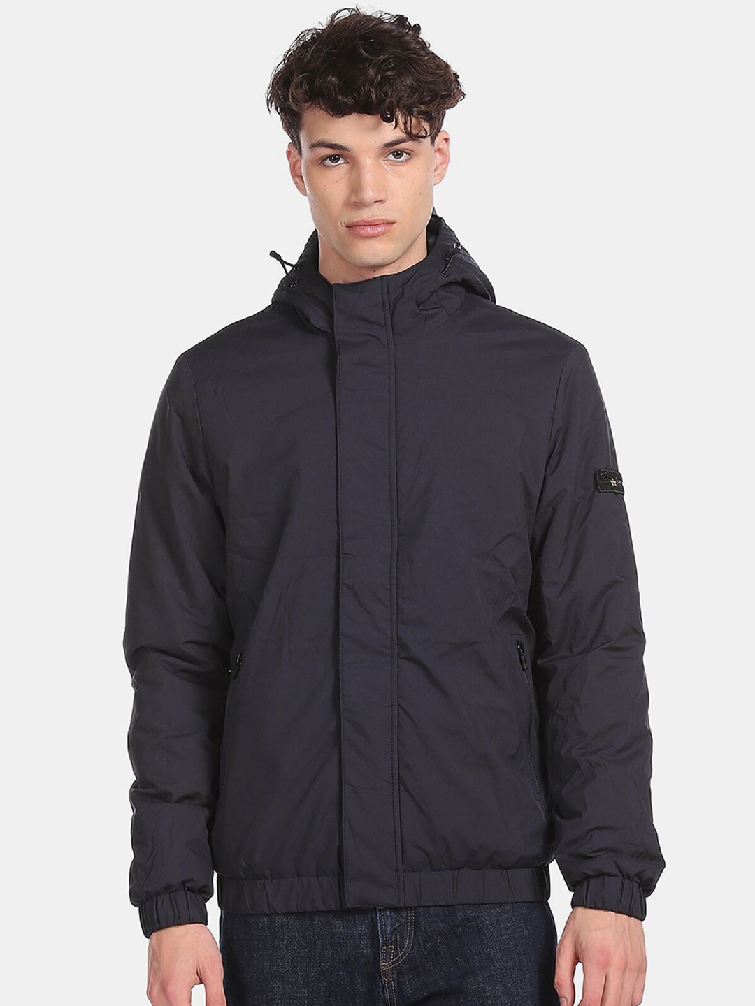 

Arrow Sport Men Blue Geometric Sporty Jacket