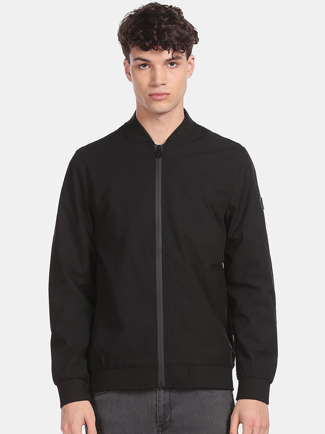 

Arrow Sport Men Black Bomber Jacket