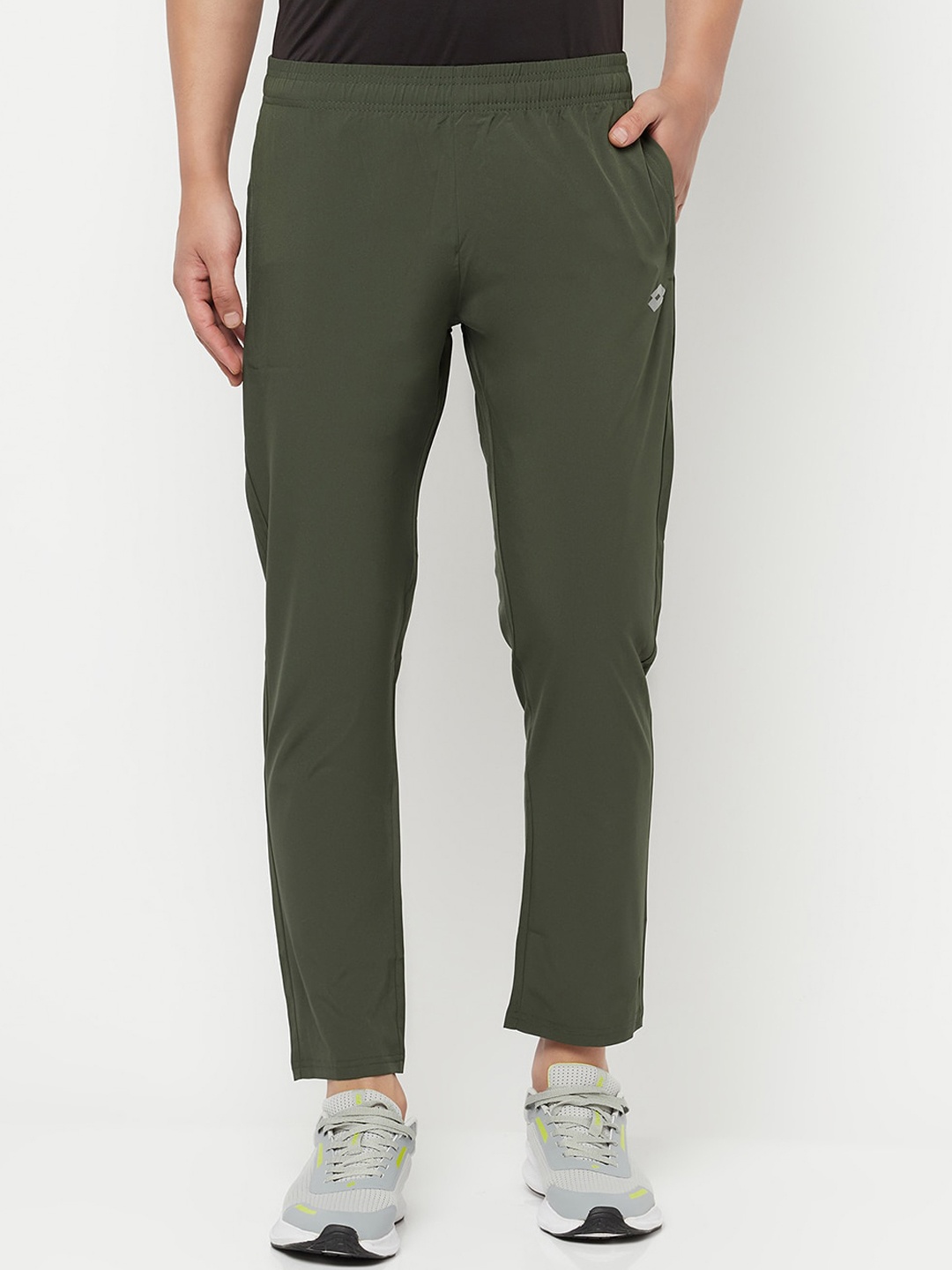 

Lotto Men Olive Green Solid Track Pants