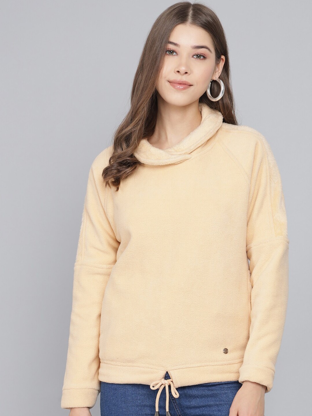 

ANTI CULTURE Women Cream-Coloured Sweatshirt