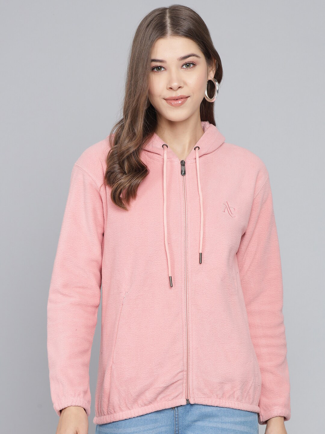 

ANTI CULTURE Women Pink Hooded Sweatshirt
