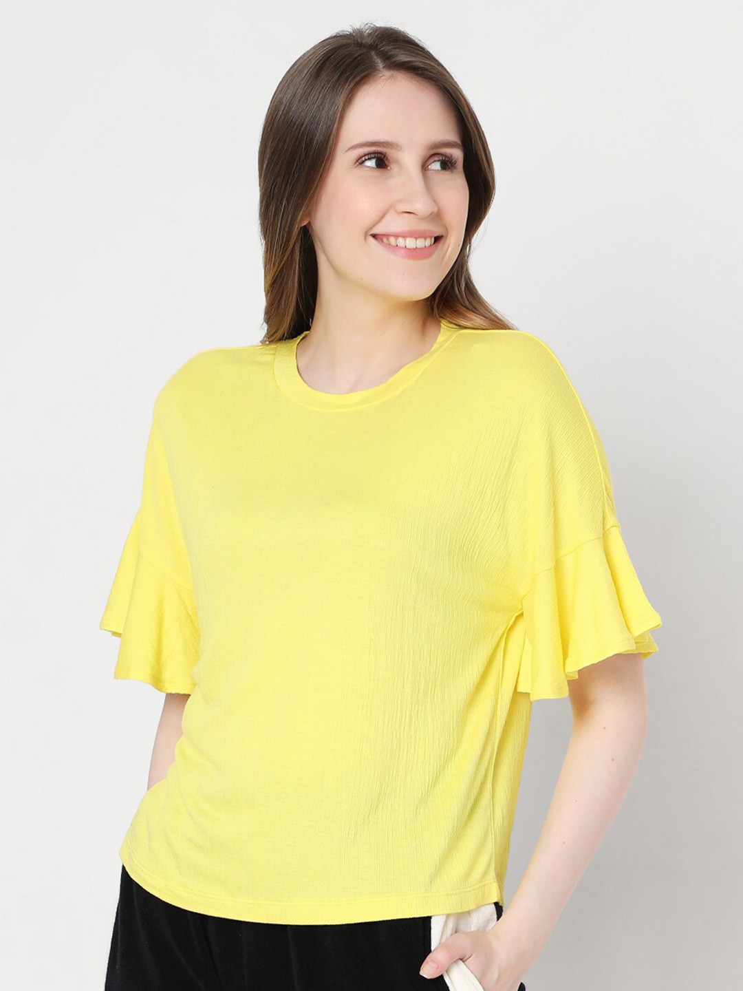 

Vero Moda Yellow Bell Sleeves Top