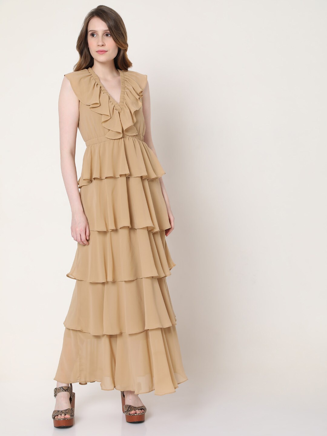 

Vero Moda Beige Maxi Dress