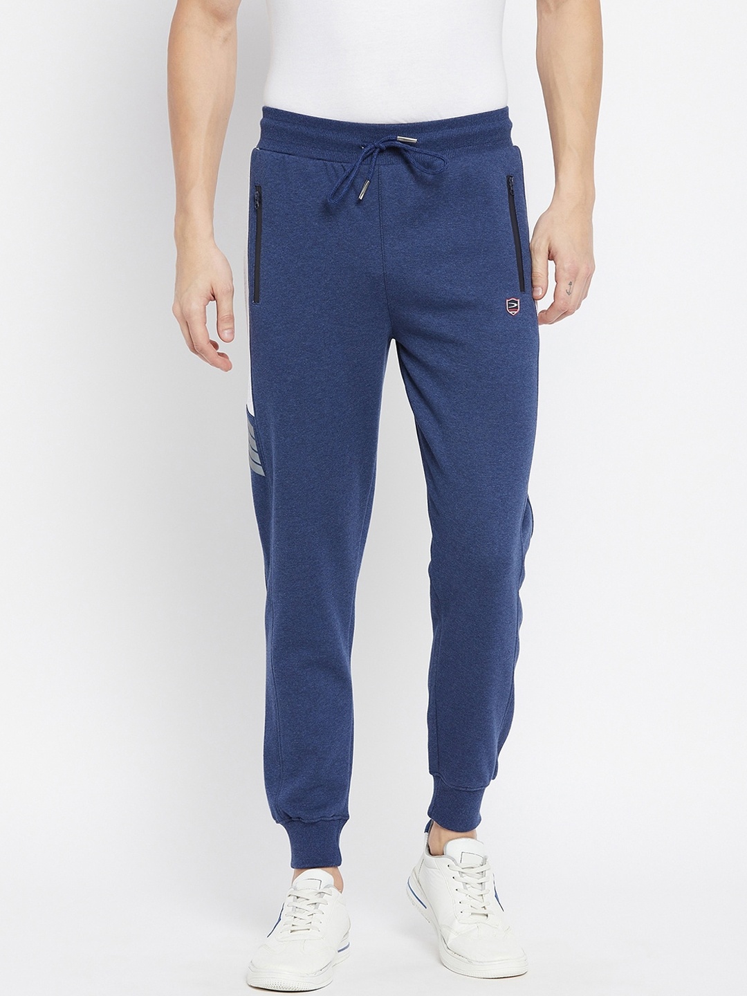 

Duke Men Blue & White Solid Joggers