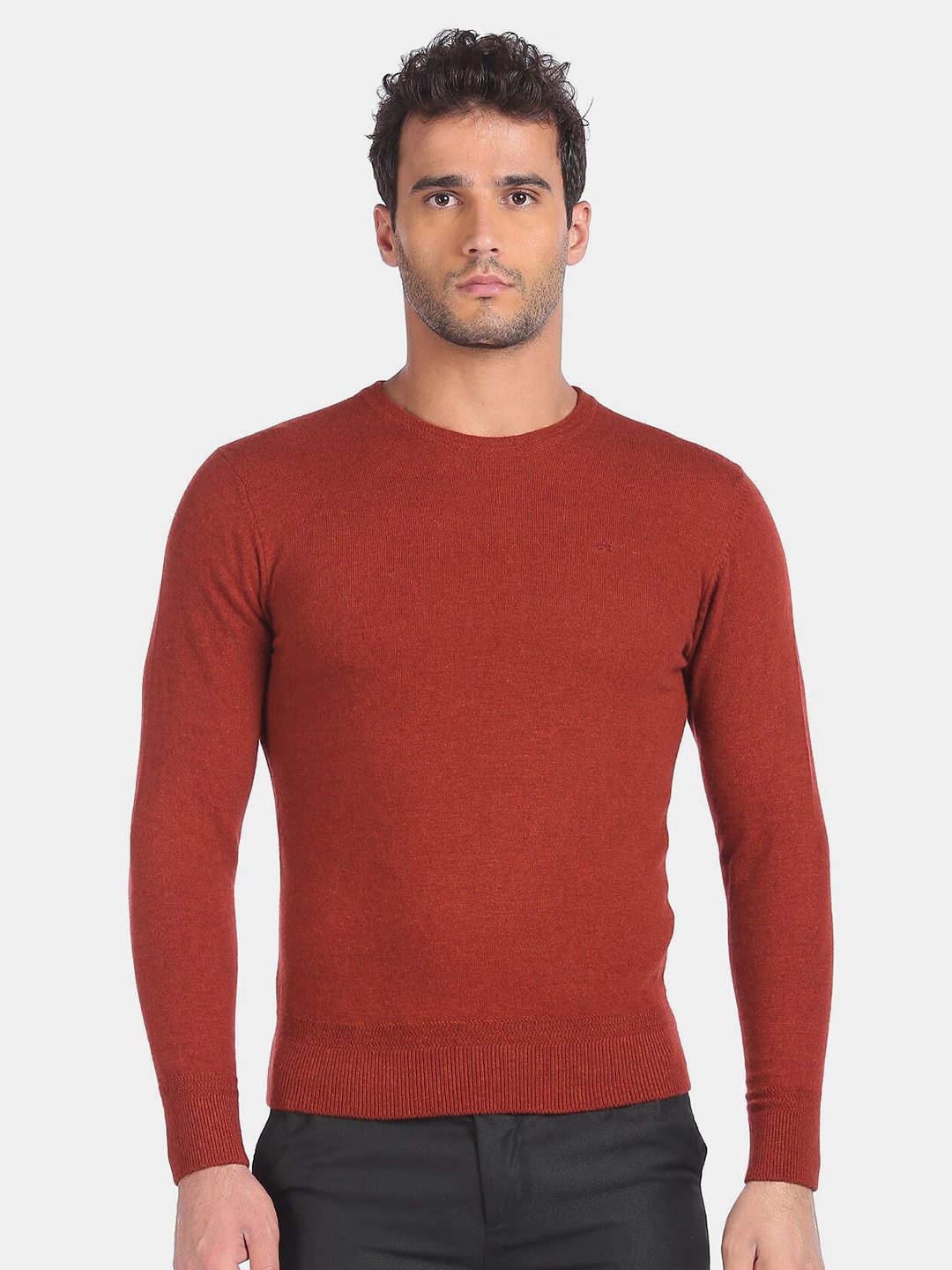 

Arrow Sport Men Maroon Pullover