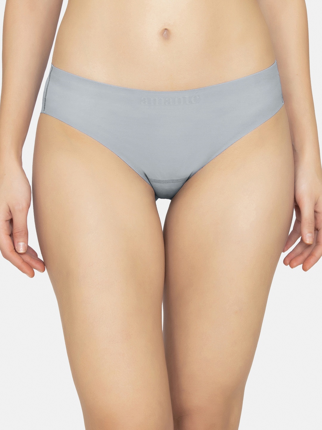 

Amante Women Solid Low Rise Seamless Vanish Bikini Brief - PAN11410, Grey