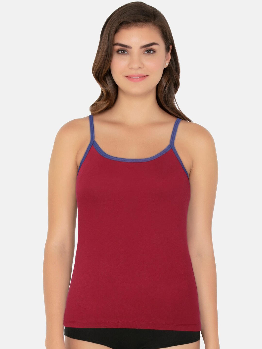 

Amante Women Red Solid Pure Cotton Camisole