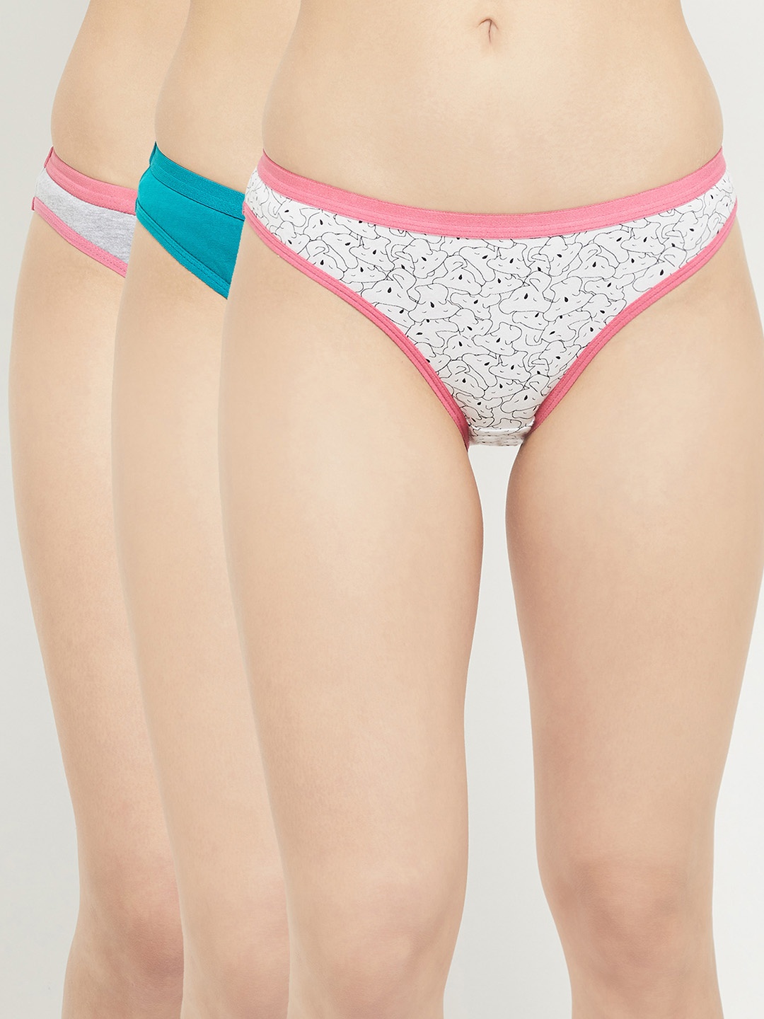 

max Women Pack Of 3 Basic Briefs FKBK01FUCHSIA, White