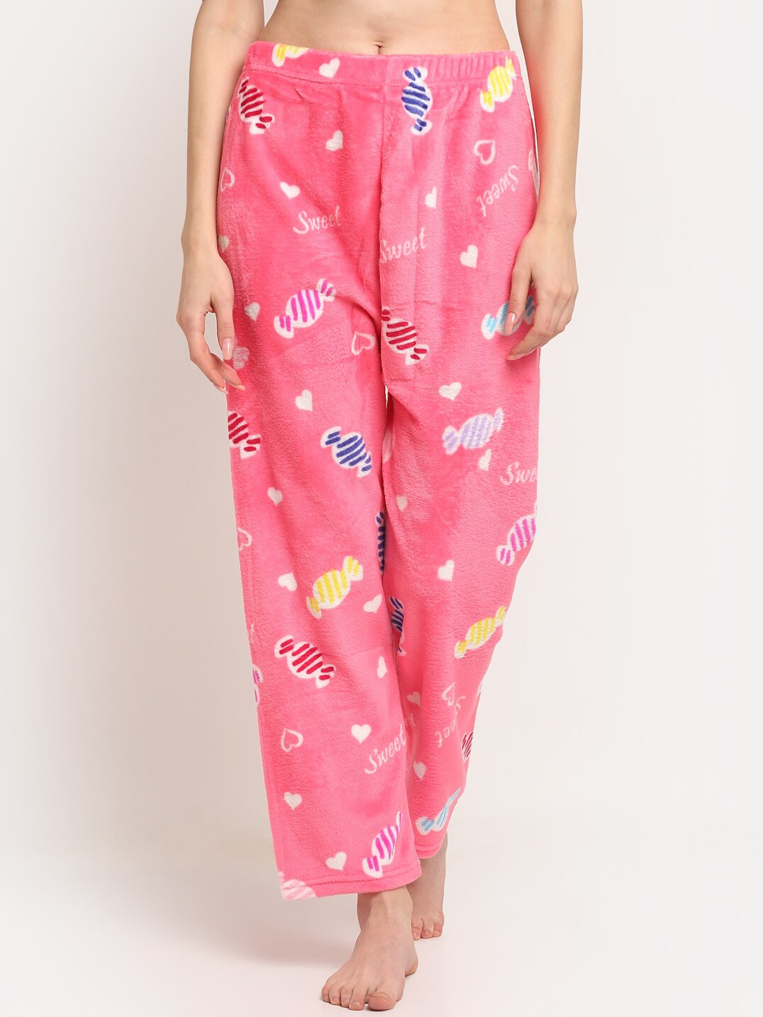 

TAG 7 Women Pink & Blue Printed Lounge Pants