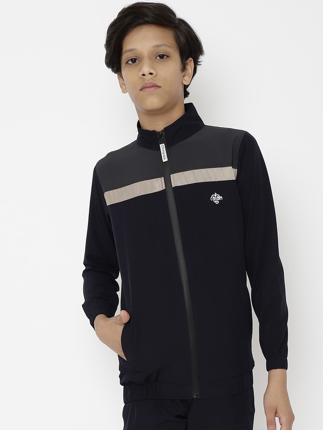 

CHIMPRALA Boys Grey Bomber Jacket