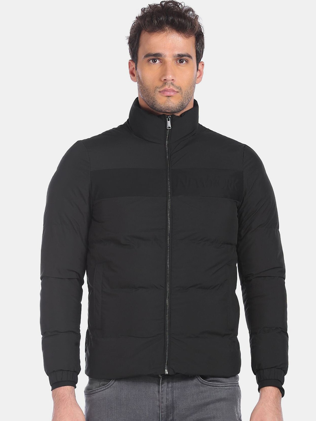 

Arrow New York Men Black Puffer Jacket