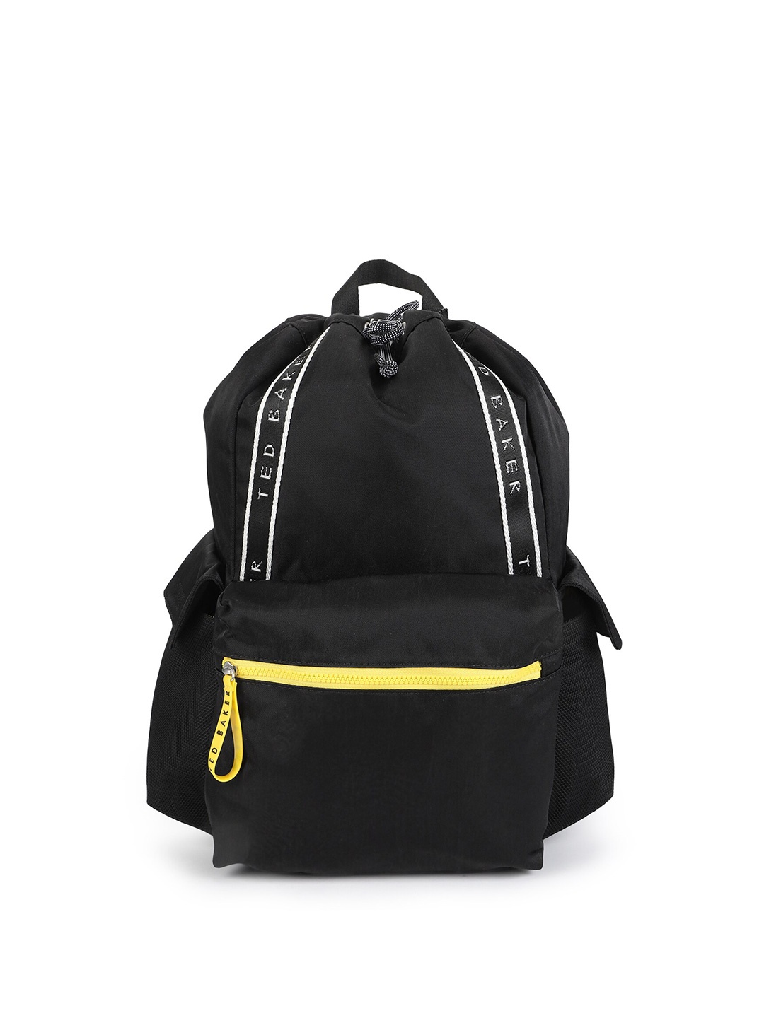 

Ted Baker Men Black & Yellow Backpack