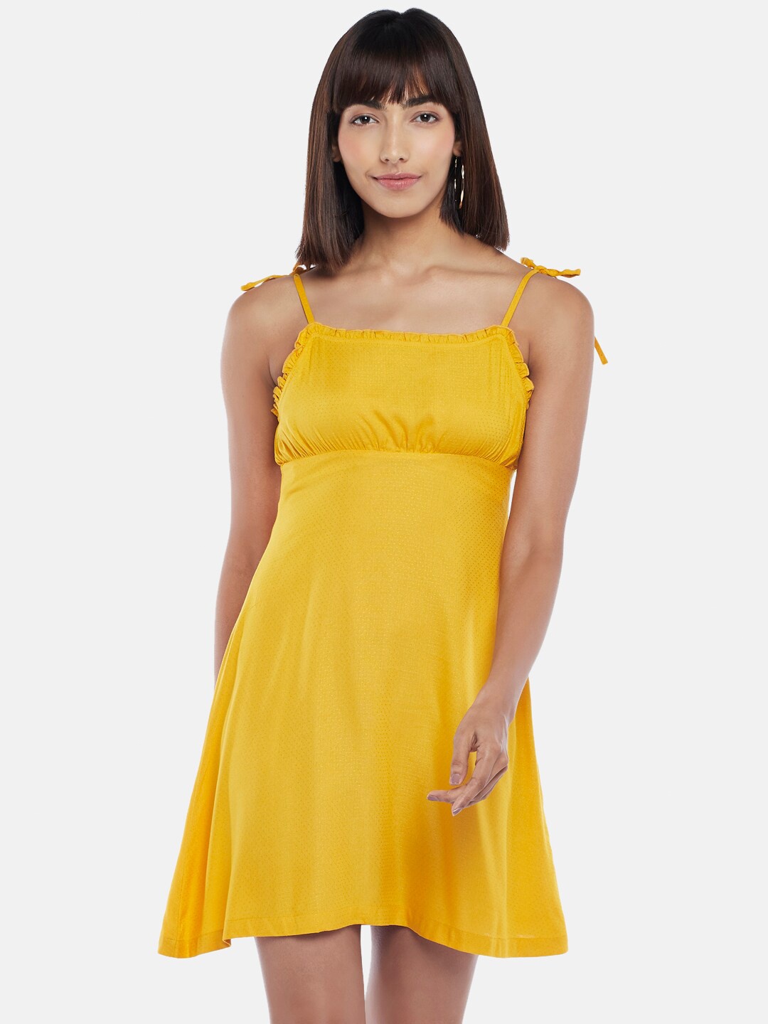 

People Mustard Yellow Empire Dress