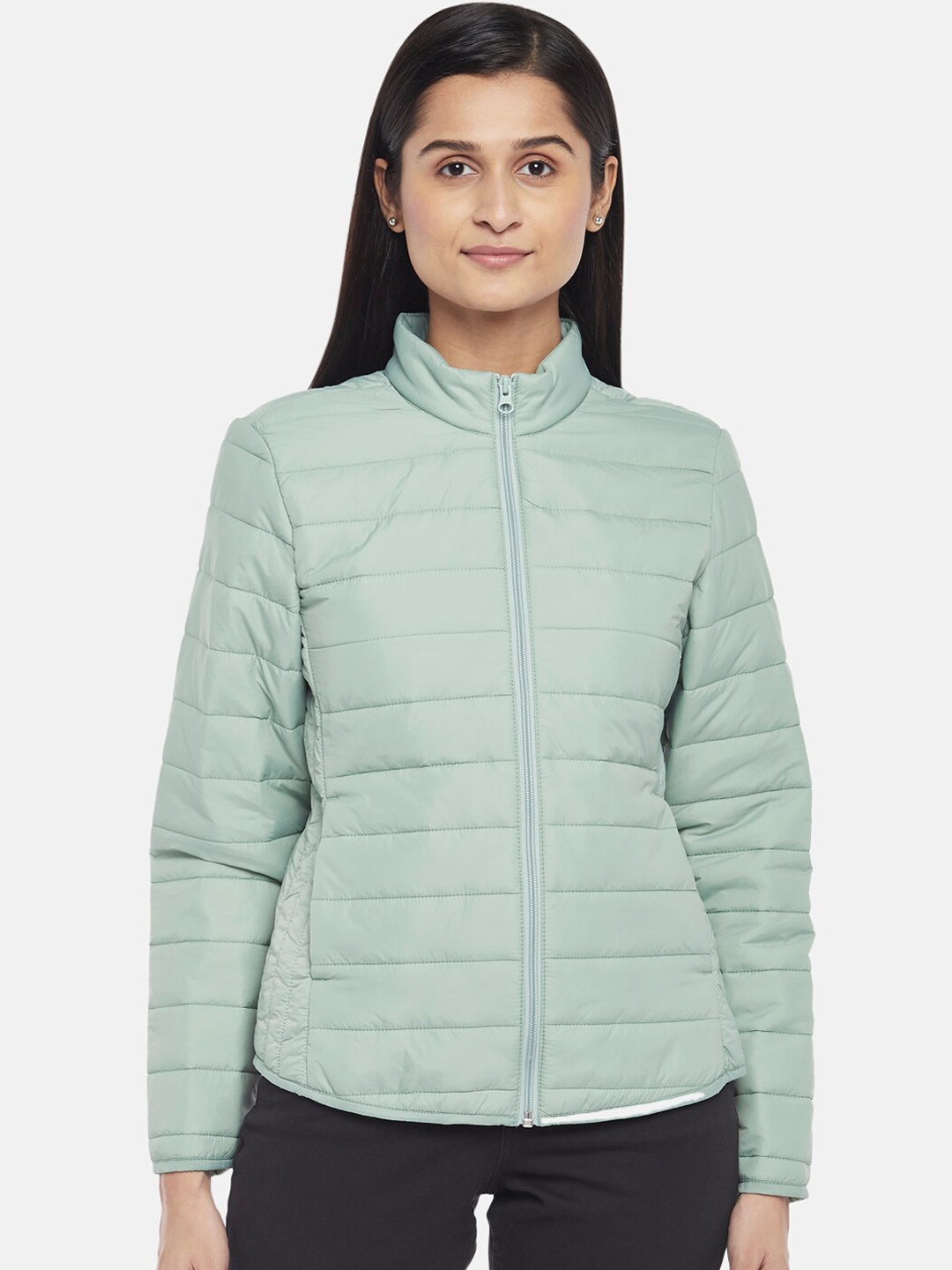 

Honey by Pantaloons Women Mint Green Puffer Jacket