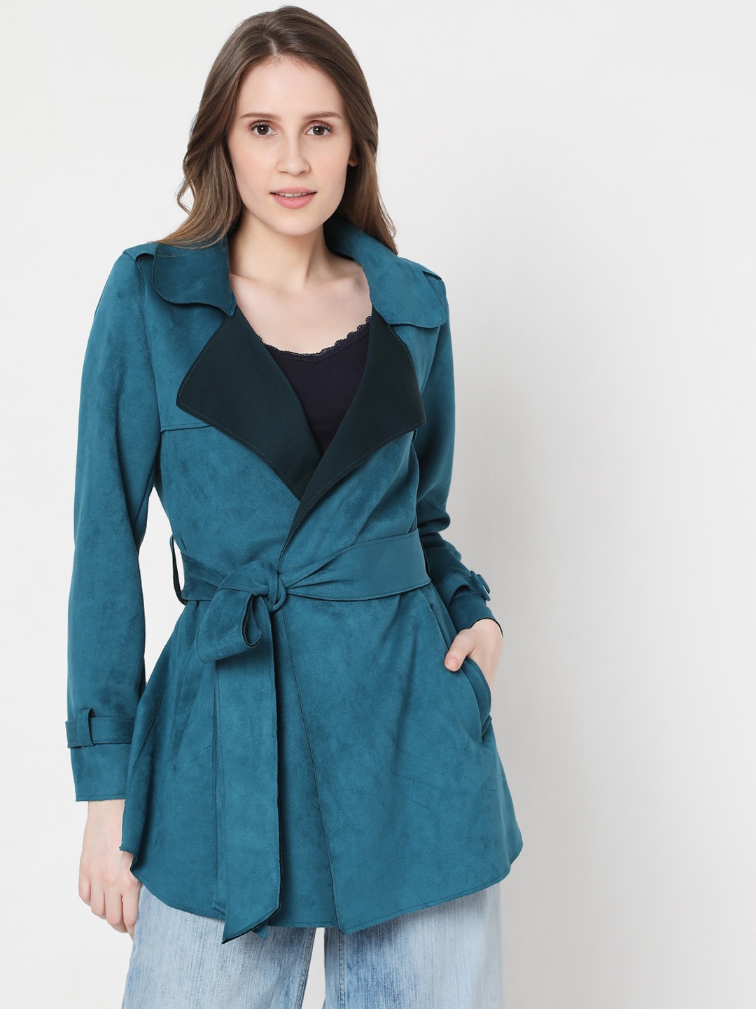 

Vero Moda Women Blue Longline Tailored Jacket