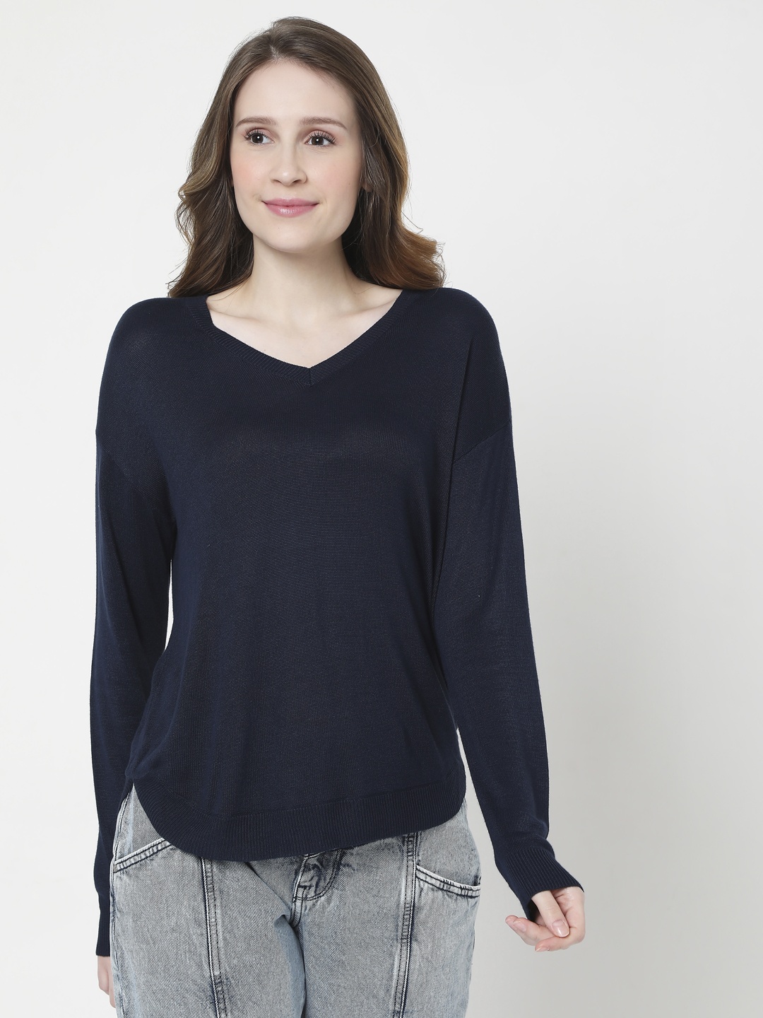 

Vero Moda Women Navy Blue Pullover