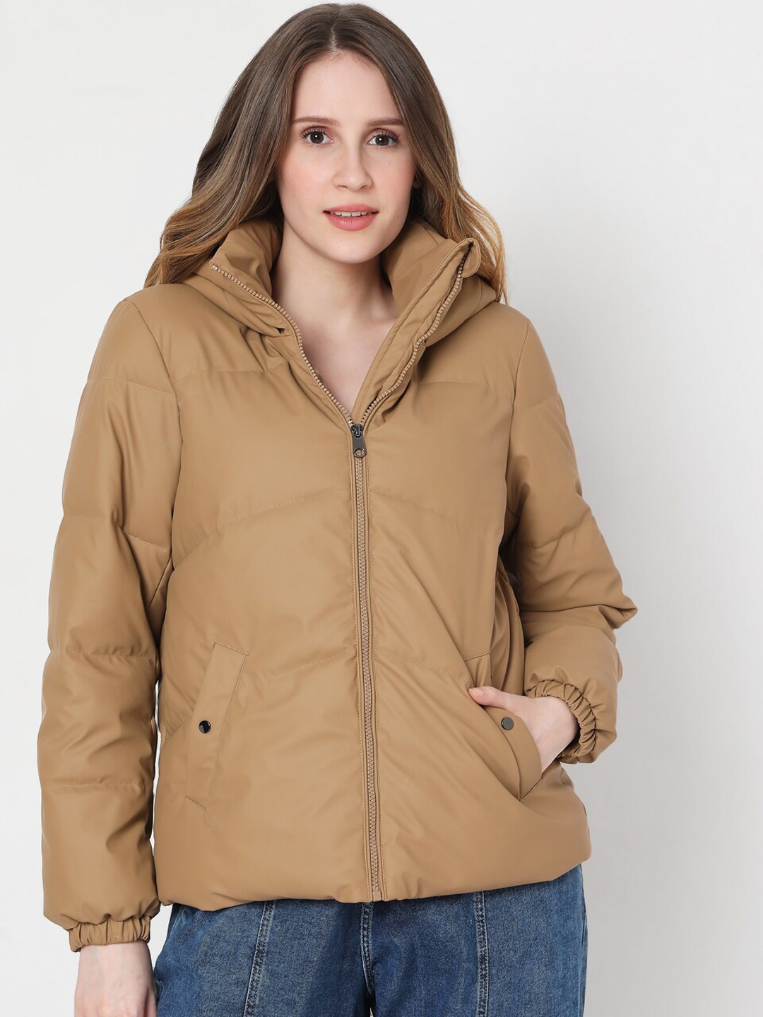 

Vero Moda Women Brown Puffer Jacket