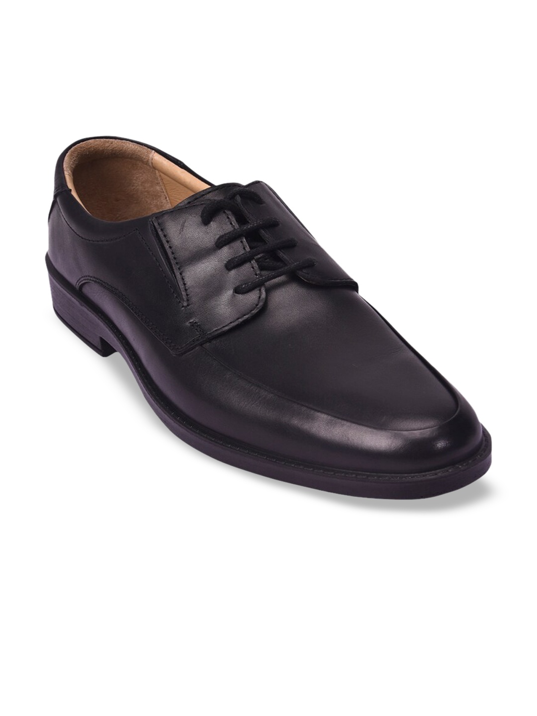 

Pavers England Men Black Solid Leather Formal Derbys