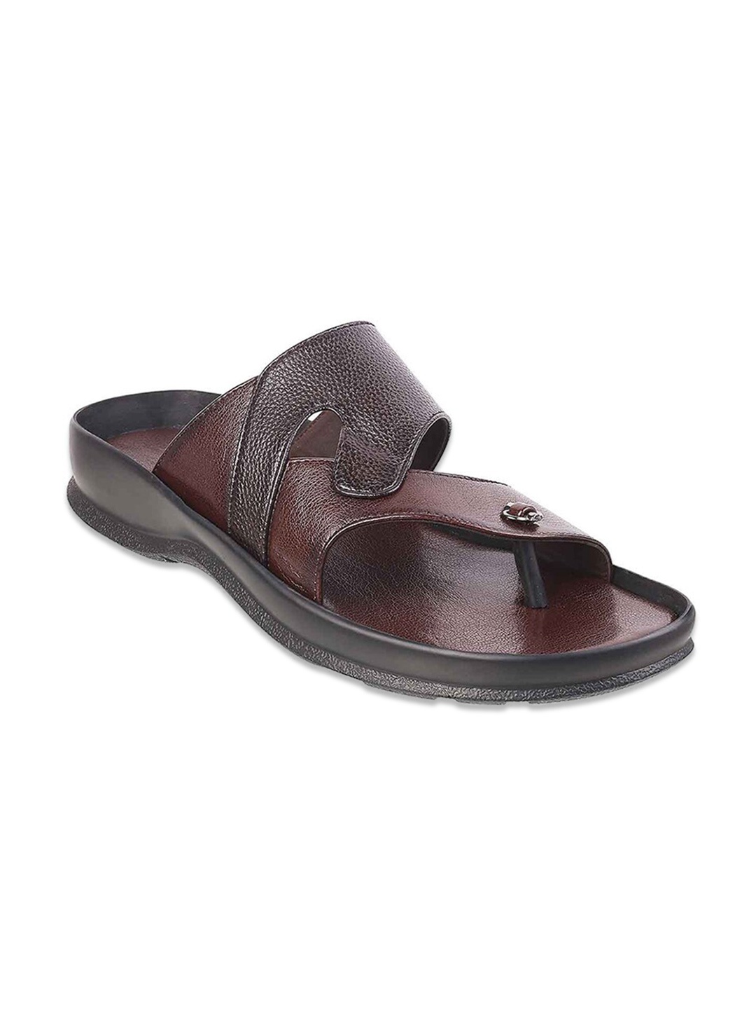 

Mochi Men Maroon Leather Comfort Sandals