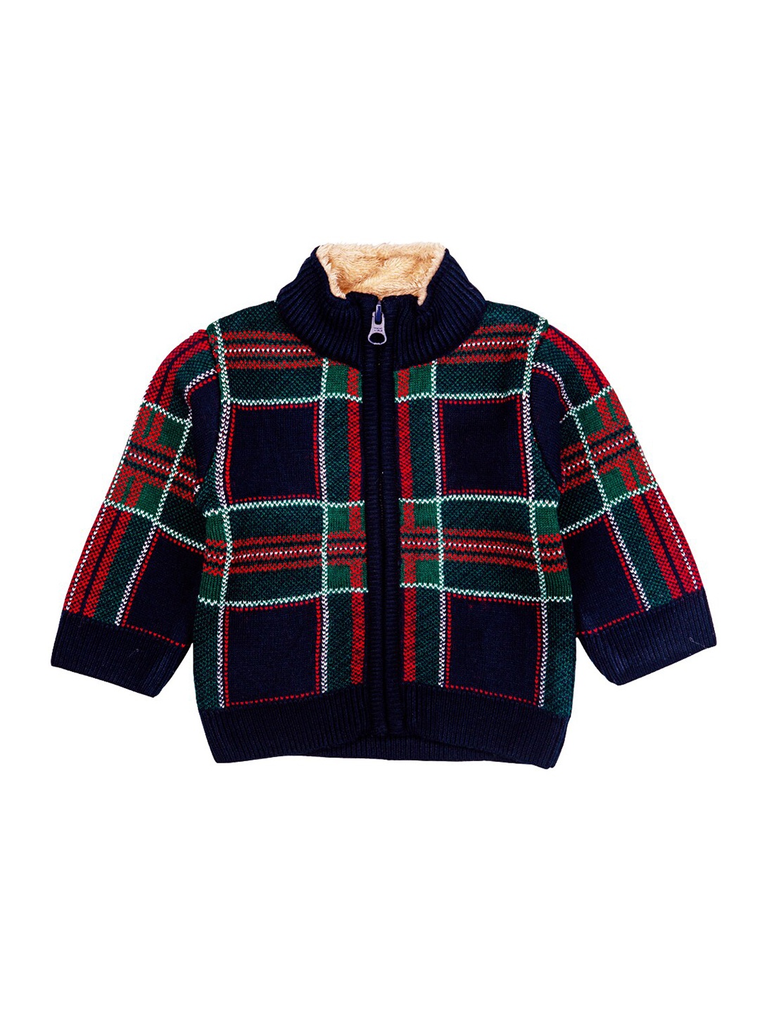 

MeeMee Boys Navy Blue & Red Checked