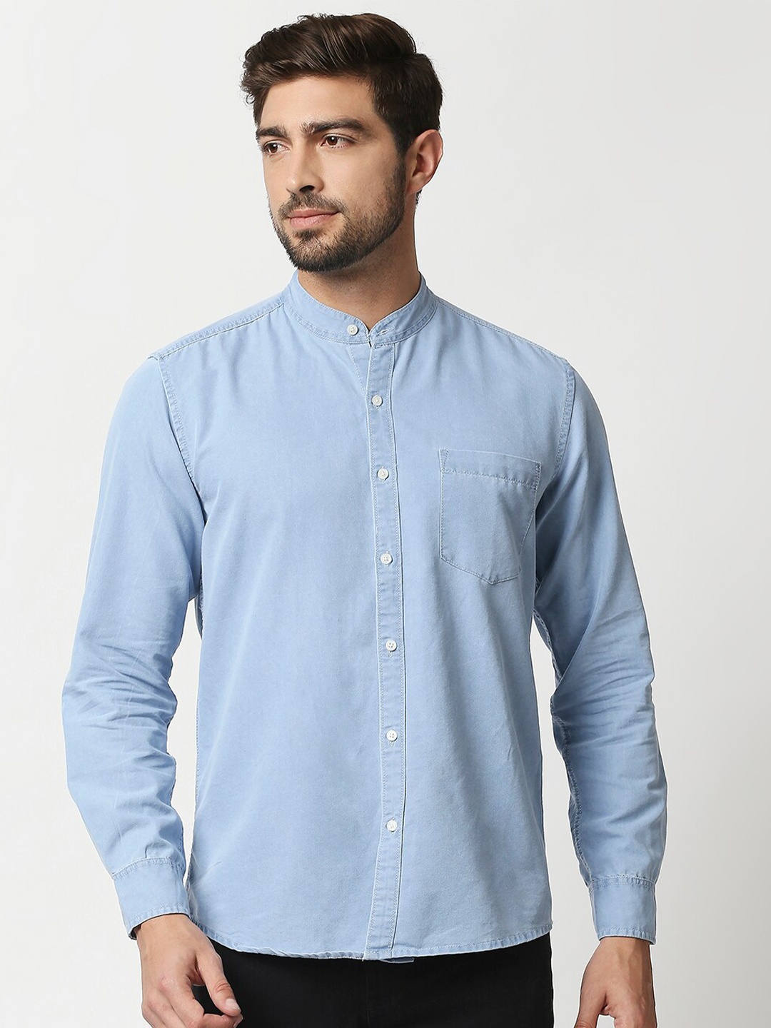 

High Star Men Blue Casual Shirt