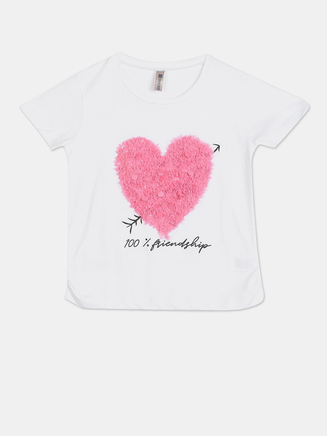 

Cherokee Girls White & Pink Printed T-shirt